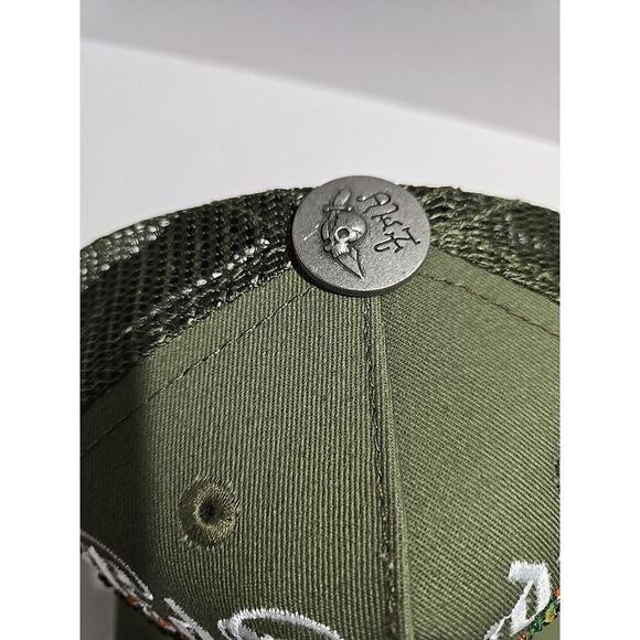 Ed Hardy Tattoo Trucker Hat Green - Picture 6 of 12